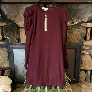 She + Sky NWT sweater dress, puff sleeves, lovely color!! Size small